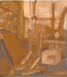 Atelier I, l auf Baumwolle, 13,7 x 12 cm