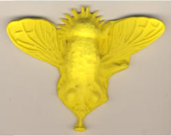 Mosca 13 a silicon, giallo di chrom, 10 x 13 cm