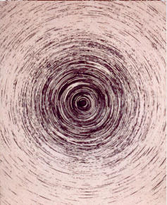 Spiral V, chinese ink on cotton, 69 x 56 cm