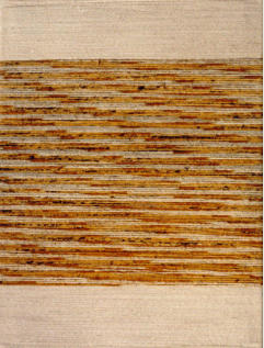 Yellow ocre, cotton & wool on stretcher, 40 x 30 cm