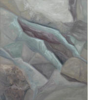 Steinstruktur - Monte Accuto, l auf BW, 45 x 35 cm
