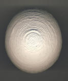 Spiralsurrounding PingPong, Acrylics on cotton object, 10 x 10 cm