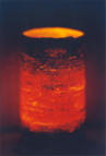Leuchtobjekt, cotton surrounding, 15 x 10 cm