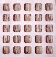 Stripes, Cotton on Perspex / Cardboard, 42,5 x 41,5 cm