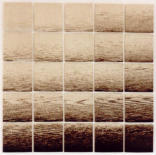 25 Panels Sailerei Sammt, ink on cotton on MDF, 150 x 150 cm