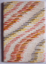 Horizontal Yelloworange, Oil on cotton, 17 x 11,5 cm