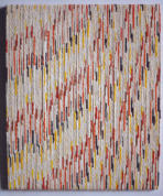Vertical Yelloworange, Oil on cotton, 22 x 18 cm