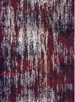 Seildruck blue-red, oil on paper, 40 x 30 cm