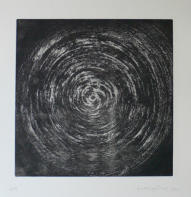 Spirals, etching on paper, 30 x 30 cm