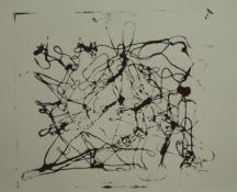 Wireprint, oil & acryl on canvas, 21 x 30 cm