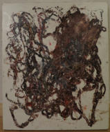 Wireprint, oil & acryl on wood, 34,5 x 29 cm