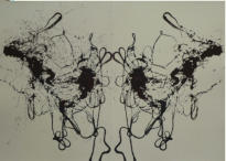 Wireprint, oil & acryl on canvas, 21 x 30 cm