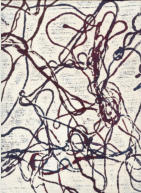Wireprint, oil & acryl on canvas, 34 x 27 cm