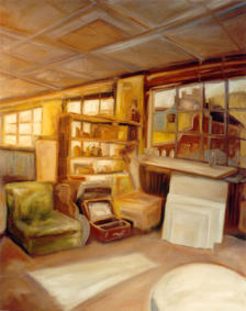 Atelier Frth, l auf Baumwolle, 87 x 70 cm