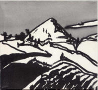 Monte Accuto - Corciano, Tusche auf BW, 16 x 18 cm