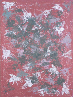 Centuno Mosche, olio su tela, 80 x 60 cm