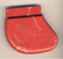 Lauskamm, silicone rosso helio, 8 x 8 cm