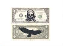 Censura su Dollars (Xero), 30 x 20 cm