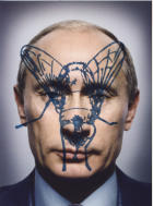 Censura Mosca ad olio su offset (Putin), 21 x 15 cm