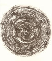 Spiral, varnish on paper, 25 x 20 cm