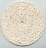 Spiral, cotton wire on cd, 18 x 18 cm