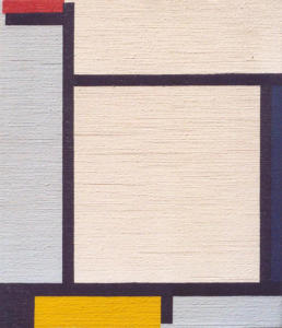 Mondrian 1a, oil & acrylics on cotton, 39,5 x 35 cm