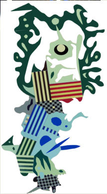 Sintra Piece, Sprhlack auf PVC, 123 x 62 cm